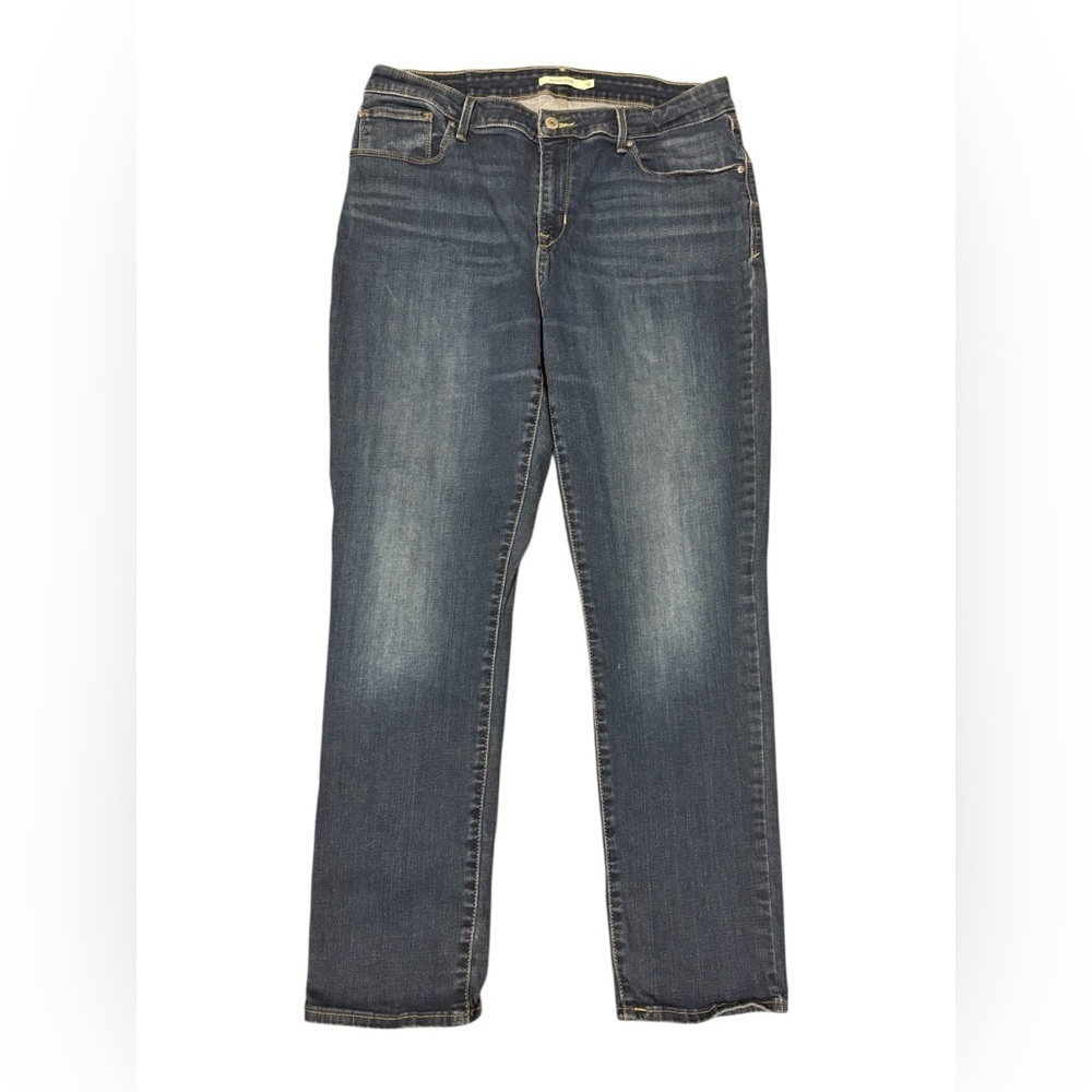 Classic Levi's Women's Dark Blue Mid Rise Skinny Jeans | Size 16